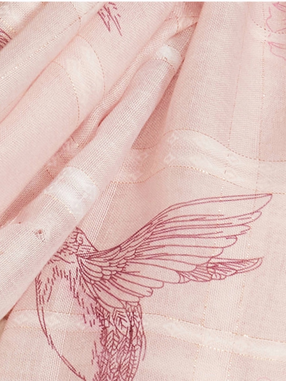 Anne Klein Light Pink Floral Sheer Scarf